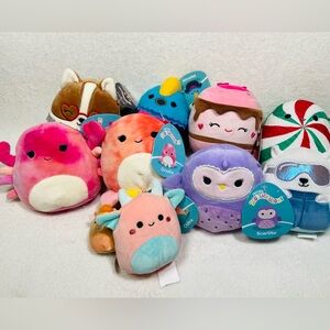 5” NWT Squishmallow Plush Lot Kawaii Cute Small Squishmallow Plush